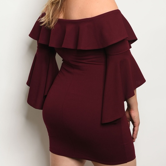 Gibiu Burgundy Dress - Picture 3 of 3
